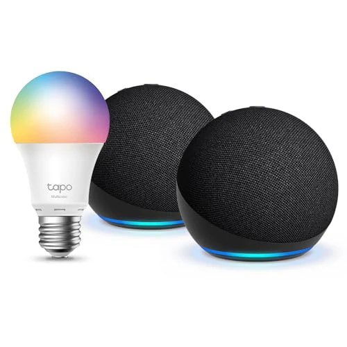 Offre limitée : Echo Dot (5e génération) | Anthracite, pack de 2 + Tapo L530EA ampoule connectée LED (E27), Fonctionne avec Alexa - Kit de démarrage Maison connectée de 137.95 € à 63.98 € (54% de remise)