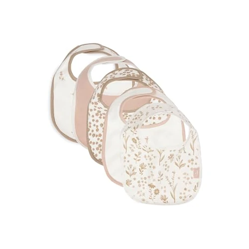 Offerta a tempo: Jollein Bavaglino Baby – Bloomy – Confezione da 5 bavaglini impermeabili – con chiusura in velcro – Bavaglino – bavaglino per bambini - 0.00% da 17.08 € a 17.08 €