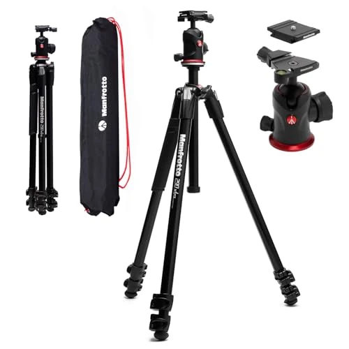 Limited offer: Manfrotto 290XTRA Aluminum Camera Tripod with 496 Ball Head, 3 Segments, 4 Angles, Quick Releases, Arca-Swiss Compatible, 10 kg Load Capacity, Carry Case, for DSLR & Mirrorless Cameras from 249.58 EUR to 227.12 EUR (save 9%)