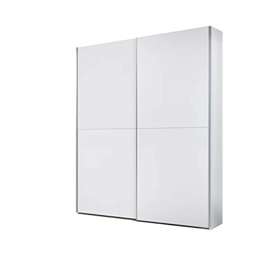 Offerta a tempo: Dongo - Armadio a 2 ante scorrevoli in laminato di colore bianco opaco. LAP ca. 170x195x57,5 cm — 5% da 256,00 € a 243,20 €