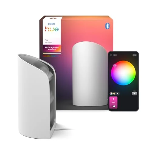 Limitiertes Angebot: Philips Hue Play Smart Wall Washer Weiß, Weißes & farbiges Licht mit ColorCast-Technologie, Bluetooth-kompatibel, Sprachsteuerung mit Alexa, Apple Home & Google Assistant, 1er Pack von 199.99 EUR auf 149.63 EUR (Spare 25%)