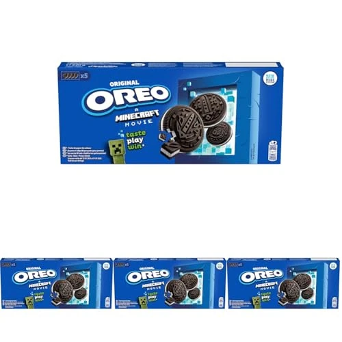 Offerta a tempo: Oreo Original, Biscotti al Cacao Ripieni di Crema al Gusto Vaniglia, 220g (5 monoporzioni da 44g) (Confezione da 4) - 13% da 7.80 € a 6.76 €