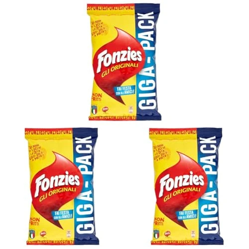 Offerta a tempo: Fonzies Gli Originali, Croccantini di Mais al Formaggio, Cotti al Forno, 280g (Confezione da 3) - 30% da 8.97 € a 6.27 €
