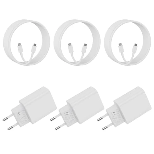 Tijdelijke aanbieding: USB-C-oplader voor iPhone 17, 16, 15, 17, 16, 15, Pro/17, 16, 15 Pro Max/17 Air/16, 15 Plus/iPad Pro/iPad Air, Samsung Galaxy, snellaadstekker met 2 m kabel (3 stuks) van 23.99 EUR naar 20.39 EUR (korting 15%)