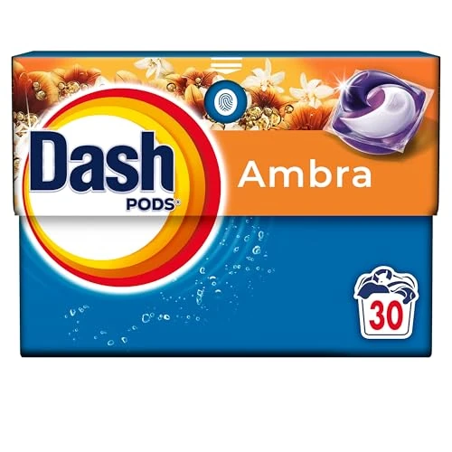 Offerta a tempo: Dash Pods Detersivo In Capsule, 30 Lavaggi, Ambra, Rimuove le Macchie, Igienizza, Dona Freschezza, Brillantezza Per I Capi - 38% da 13.99 € a 8.64 €