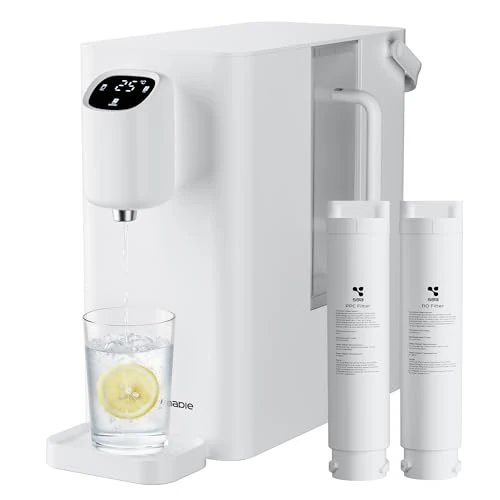 Offerta a tempo: CIARRA X SusGreenable Depuratore Acqua a Osmosi Inversa da Tavolo, Acqua Calda Istantanea 3s, 5 Temperature, Filtro RO 4 Stadi, Serbatoio 2,4L, TDS Display, Senza Installazione - 43% da 384.99 € a 219.00 €