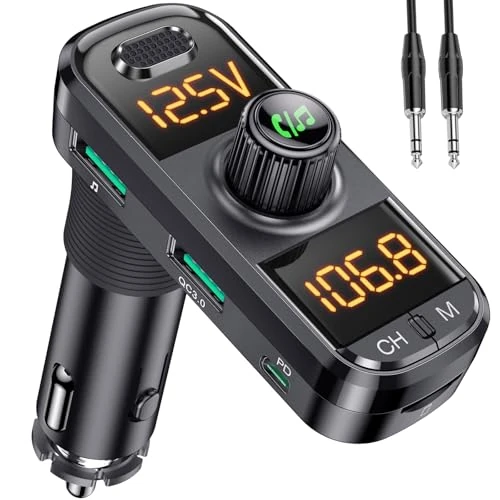 Offre limitée : GizmoVine Transmetteur FM Bluetooth Voiture, Émetteur Mains Libres, PD/QC de 14.99 € à 14.99 € (0.00% de remise)