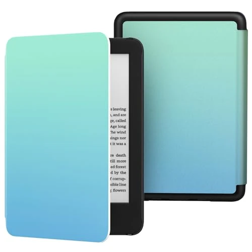 MoKo Case Fits 6" All-New Kindle (11th Generation-2024/2022 Release), Lightweight Shell Cover with Auto Wake/Sleep for Kindle 2024/2022 11th Gen e-Reader, Gradient Blue