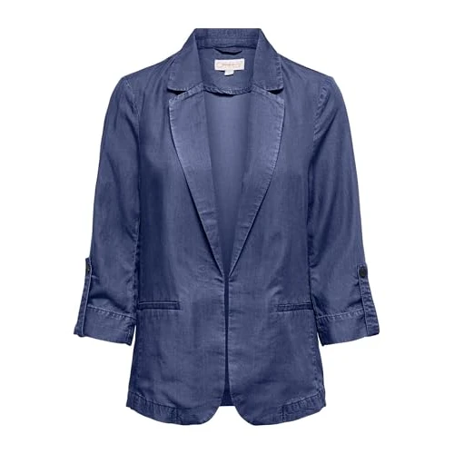 Limited-time offer: ONLY Women's Onlcaro Charis 3/4 Unlined Blazer WVN CC, Dark Denim Blue, XL from 43.21 £ to 43.21 £ (save 0.00%)