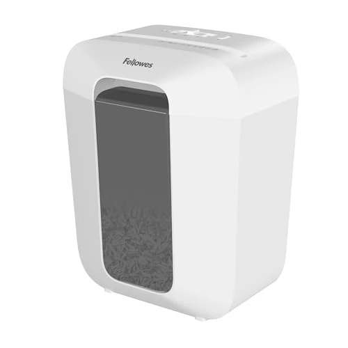 Oferta limitada: Fellowes Destructora FS-9C - Trituradora de Papel, Corte en partículas, destruye hasta 9 Hojas, Uso Personal, Papelera 17L - Seguridad DIN-P4, Bloqueo de Seguridad - Blanco de 54.99 € a 46.74 € (ahorro 15%)