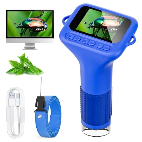 Oferta limitada: Microscopio Digital para niños, SKYBASIC, minicámara con Zoom de 1000x y Pantalla de 2 Pulgadas, cumpleaños para niños de 6, 7, 8, 9, 10, 11 y 12 años. de 27.06 € a 25.70 € (ahorro 5%)