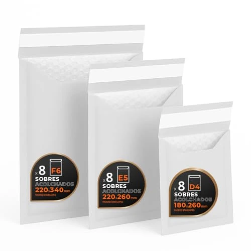 Zeitlich begrenztes Angebot: Luftpolstertaschen für Versand, 3 Größen – Kraft, Weiß oder Kombi – Selbstklebend – Papierumschläge mit Luftpolster, ideal für Versandtaschen - Pack M - Ofituria (Weiß, 24 Umschläge) von 18.70 € auf 18.70 € (0.00% Rabatt)