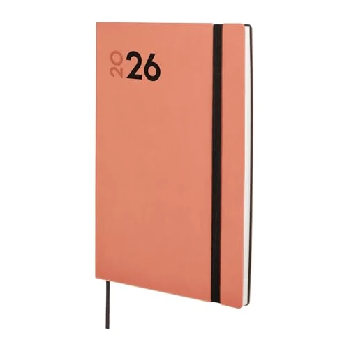 Offre limitée : Finocam Mara Agenda 2026 avec vue hebdomadaire verticale de janvier à décembre (12 mois), avec élastique et bande à points, couverture souple Mara, corail, catalan de 9.18 € à 9.18 € (0.00% de remise)