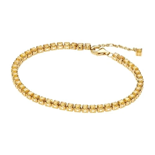 Offerta a tempo: Pandora Bracciale Tennis Donna Oro Giallo 561469C03, 561469C03-20, Argento sterling, Nessuna pietra preziosa - 51% da 139.00 € a 68.10 €