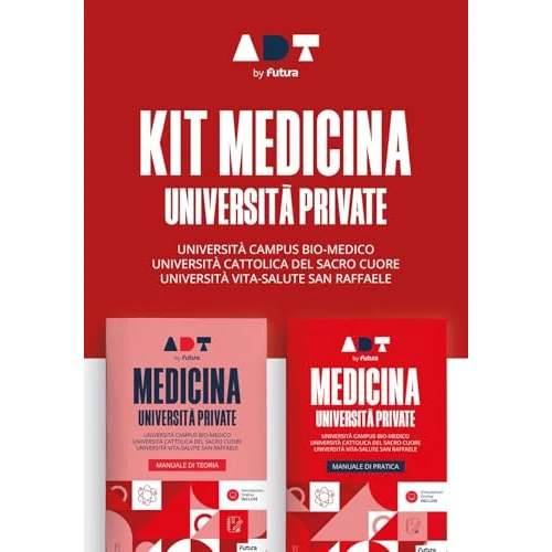 Accademia dei test. Medicina università private. Kit di preparazione. Con simulazioni online
