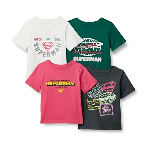 Oferta limitada: Amazon Essentials Niños Camisetas de Manga Corta, Paquete de 4, Superman La Liga de La Justicia, 2 años de 26.50 € a 26.50 € (ahorro 0.00%)