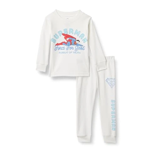 Amazon Essentials Harry Potter - DC Comics - Looney Tunes Pigiama in cotone aderente Bambini e Ragazzi, Superman, 4 anni