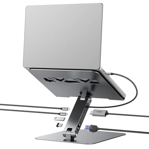 Limited offer: BENFEI Laptop Stand with USB C 6in1 Docking Station, HDMI 4K@60Hz,Gigabit Ethernet, 100W Power Delivery, 10Gbps 1*USB C 3.2 and 2*USB A 3.2 Compatible with MacBook Pro/Air, iPad Pro, XPS, Thinkpad from 59.95 EUR to 59.95 EUR (save 0%)