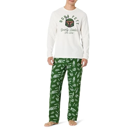 Offerta a tempo: Amazon Essentials Set da Notte Pigiama in Flanella Uomo, Boba Fett, M - 15% da 31.90 € a 27.10 €