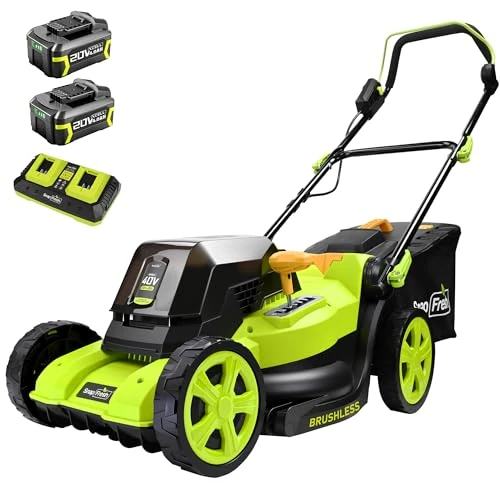 Offre limitée : SnapFresh Tondeuse à Gazon sans Fil poussée 40V, Largeur de Coupe de 40 cm, bac de ramassage 42 L, pour pelouses jusqu'à 500 m², avec Deux Batteries 4,0 Ah et Un Chargeur, Moteur sans balais de 259.81 € à 249.99 € (4% de remise)