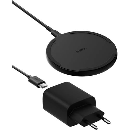 Offre limitée : Belkin Chargeur sans Fil 15W - Chargeur Qi pour Apple iPhone 16, iPhone Série 15/14/13, AirPods, Samsung Galaxy S25, Galaxy S24, Pixel - Adaptateur Secteur et câble Inclus - Noir de 21.99 € à 14.99 € (32% de remise)
