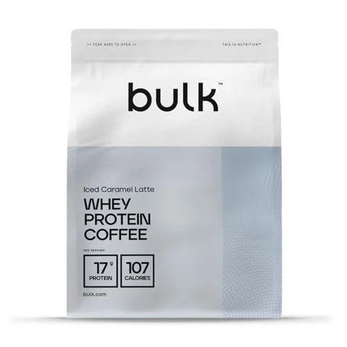 Offerta a tempo: Proteine del Siero di Latte al Caffè Bulk, Gusto Caramel Latte, 1 kg, 32 Porzioni, 17g Proteine per Porzione, Caffè Reale, Frullato Proteico per Supporto Muscolare - 0.00% da 24.15 € a 24.15 €