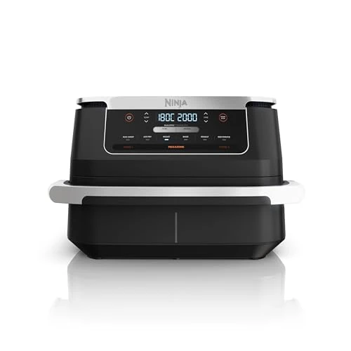 Offerta a tempo: Ninja FlexDrawer Friggitrice ad aria doppio cestello, 6,6 L, 6 in 1, DualZone, divisorio rimovibile, zero olio, arrosto/forno, massima croccantezza, parti lavabili in lavastoviglie, nero, AF550EU - 18% da 229.99 € a 188.06 €