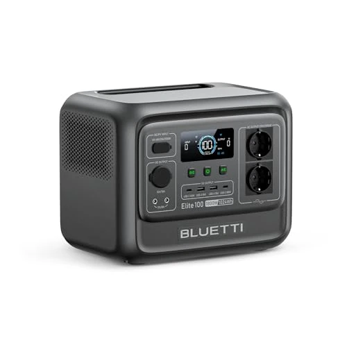 BLUETTI Elite 100 V2 Solar Generator, 1024Wh LFP Battery Backup w/ 2 1800W AC Outlets (3600W Surge), 35% Smaller, Portable Power for Camping, Outages, and UPS Backup (Solar Panel Optional)