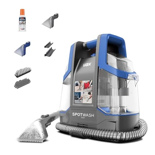 Offerta a tempo: Vax SpotWash Duo smacchiatore per tappeti e tessuti con accessorio per animali domestici e strumenti per uso quotidiano. Lavapavimenti per pavimenti, divani, auto, scale. Pulitore domestico portatile - 39% da 164.10 € a 99.99 €
