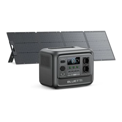 Offerta a tempo: BLUETTI Elite 100 V2 Generatore con 200W Pannello Solare, Centrale Elettrica Portatile 1024Wh, 2 Uscite AC 1800W, 35% Più Piccolo, Ideale per Campeggio, Emergenze, Alimentazione di Backup - 15% da 879.00 € a 749.00 €