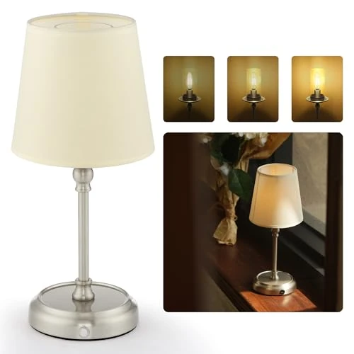 Offre limitée : LuminexDesigns Lampes de Chevet Rechargeables Sans Fil 5200 mAh avec Ampoule Incluse, Lampes de Table Tactiles Dimmerables, Abat-jour 3 en 1, pour Salon, Chambre, Salle à Manger et Décoration Maison de 34.34 € à 34.34 € (0.00% de remise)