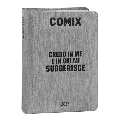 Comix - 16 Month Daily Diary, School Diary 2025-2026, with Hardcover, Ideal for Middle and High School, 13 x 17.8 h cm, Black