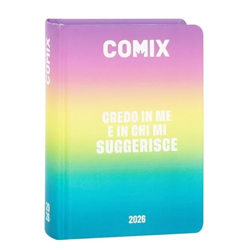 COMIX - Diario Mignon Plus Giornaliero 16 Mesi, Diario Scuola 2026-2026, con Copertina Rigida, Ideale per la Scuola Media e Superiore, 9x12.5h cm, Sunrise