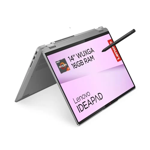 Lenovo IdeaPad Flex 5 Notebook - AMD Ryzen 7 7730U, pamięć RAM 16 GB, 512 GB SSD, wyświetlacz 14" dotykowy WUXGA (1920 x 1200) IPS, Windows 11 Home, włoska klawiatura, cyfrowy rysik w zestawie