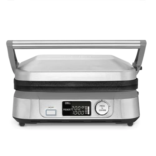 Offerta a tempo: Cuisinart Grill 6-in-1: Piastra, Waffle, Grill/Piastra, Piastre antiaderenti reversibili, Display digitale, SearBlast®, Cerniera regolabile GR5E - 0.00% da 199.90 € a 199.90 €