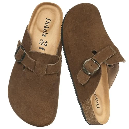 Offerta a tempo: Zoccoli e Sabot Uomo Donna Cuir Nubuck Ciabatta Comode Pantofole in Pelle - 14% da 49.99 € a 42.86 €