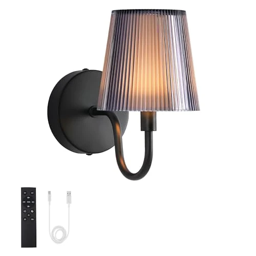 LumniexDesigns Wall Lights, Rechargeable Wall Lights for Living Room, RGB & 3 Colour Temperatures, Dimmable Wireless Picture Lights for Wall, Touch Light with Remote, for Stair Hallway-1Pack