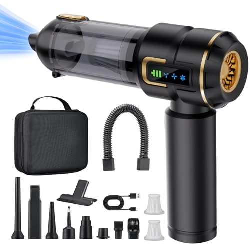 Offerta a tempo: Lyiazsoy Aspirapolvere senza fili per auto, potente mini aspirapolvere da 27000PA, aspirapolvere portatile ricaricabile, ideale per pulire gli spazi ristretti di veicoli, case e uffici - 20% da 49.99 € a 39.99 €