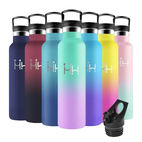 Offerta a tempo: Motswedi Borraccia Termica 1 litro, Acciaio Inox, Borraccia con Cannuccia, a prova di perdite, Bottiglia Termica, Doppia Parete, Borracce Termiche, per Palestra, Outdoor, Verde Lago & Viola Chiaro - 45% da 24.99 € a 13.82 €