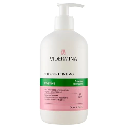 Offerta a tempo: Vidermina CLX-Attiva Detergente Intimo – 500ml – pH 5.5 con Complesso Antimicrobico Vegetale e Postbiotici – Azione Igienizzante e Rinfrescante – Ipoallergenico – Senza Sapone - 35% da 17.50 € a 11.40 €