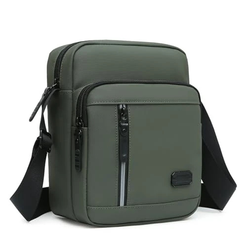 Kommodum - Men's Shoulder Bag Casual Shoulder Bag Shoulder Bags for Men Messenger Bag Waterproof Multi-Pockets Green km25