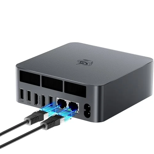 Beelink Mini PC AMD, Ryzen 7 6800U (8C/16T tot 4,7 GHz), EQR6 Mini Computer 32GB LPDDR5 500GB M.2 PCIe4.0 SSD, 4K Dual Display, Dual HDMI, 1000M LAN, WiFi6, BT5.2
