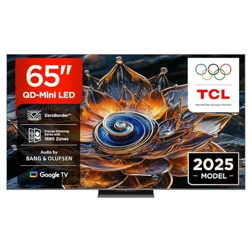 Oferta limitada: TCL 65Q8C Televisor 65 Pulgadas QD-Mini LED 4K Smart TV, 4500 nits HDR Premium, Bang & Olufsen, ZeroBorder, Google TV, Dolby Vision IQ y Atmos, Game Master de 1199.00 € a 1099.00 € (ahorro 8%)