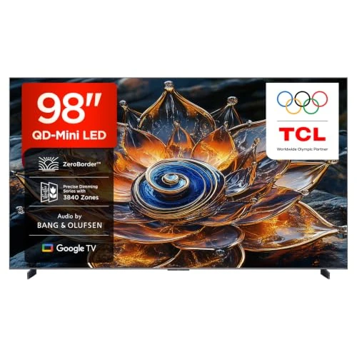 Oferta limitada: TCL 98Q8C Televisor 98 Pulgadas QD-Mini LED 4K Smart TV, 5000 nits HDR Premium, Bang & Olufsen, ZeroBorder, Google TV, Dolby Vision IQ y Atmos, Game Master de 2999.00 € a 2999.00 € (ahorro 0.00%)