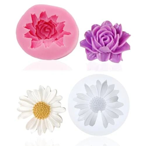 Zeitlich begrenztes Angebot: SCJJZ silikonform blumen,2 Stück Kerzen Silikonformen,blumen silikonform,Daisy Silicone Kerzenform 3D Pfingstrosen-Kerzenform, Silikonformen Gießformen Kerzen Blumen, DIY Herstellung von 3.99 € auf 3.99 € (0.00% Rabatt)