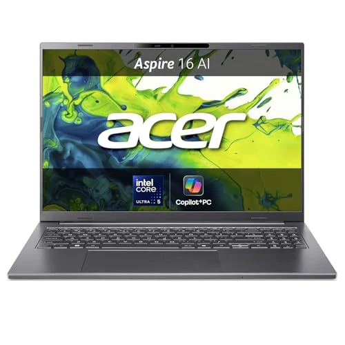 Offerta a tempo: Acer Aspire 16 AI Laptop | Display 16” WUXGA+ OLED | Intel Core Ultra 5-226V | 16 GB RAM | 512 GB SSD | Copilot+ PC | Windows 11 | QWERTY | PC Portatile IA - 16% da 939.00 € a 789.00 €