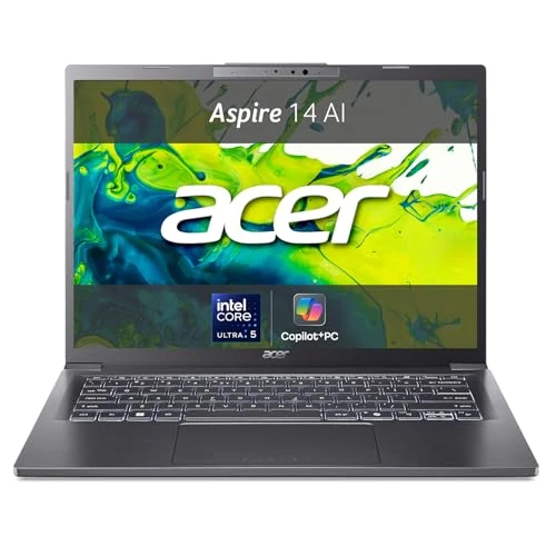 Offerta a tempo: acer Aspire 14 AI Laptop | Display 14” WUXGA OLED | Intel Core Ultra 5-226V | 16 GB RAM | 512 GB SSD | Copilot+ PC | Windows 11 | QWERTY | PC Portatile IA - 18% da 839.00 € a 684.00 €