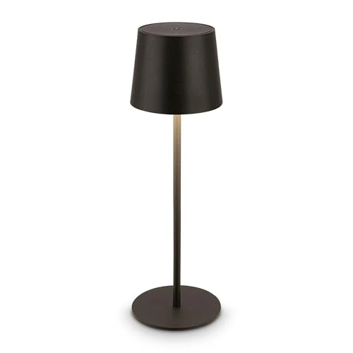 BRILONER - Lampada da tavolo LED senza fili IP44 con touch, dimmerabile, batteria ricaricabile, USBC, lampada da scrivania senza fili, lampada da comodino ricaricabile, 11x33 cm, nero