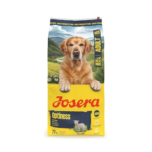 Offerta a tempo: JOSERA Adult Large Optiness Agnello e riso (1 x 12,5 kg), cibo secco di alta qualità per cani adulti | riduzione delle proteine | senza grano | preziosi acidi grassi | crocchette XL contro imbracature - 14% da 59.62 € a 51.35 €
