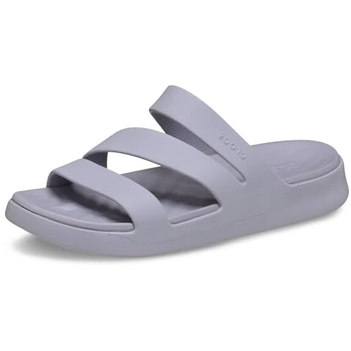 Offre limitée : Crocs Getaway Sandales plates à lanières pour femme, mauve brume, pointure 40, Brume mauve, 39/40 EU de 39.39 € à 39.39 € (0.00% de remise)